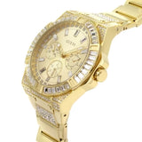 Guess Zeus Diamonds Gold Dial Gold Steel Strap Watch for Men - GW0209G2