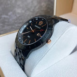 Versace Univers Quartz Black Dial Black Steel Strap Watch for Men - VEBK00618
