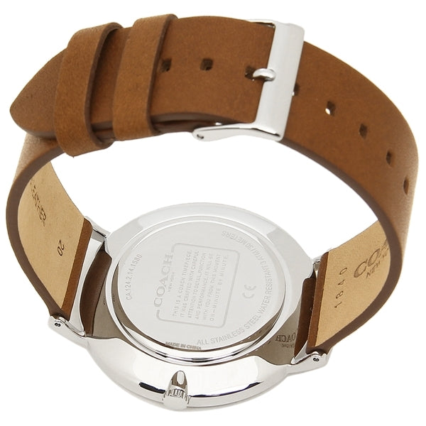 Coach Charles Blue Dial Brown Leather Strap Watch for Men - 14602151