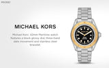 Michael Kors Maritime Analog Black Dial Silver Steel Strap Watch for Men - MK9161