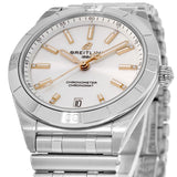 Breitling Chronomat 32 Diamonds White Dial Silver Steel Strap Watch for Women - A77310101A3A1