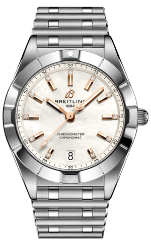 Breitling Chronomat 32 Mother of Pearl Dial Silver Steel Strap Watch for Women - A77310101A4A1