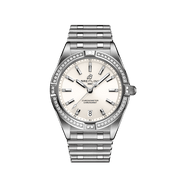 Breitling Chronomat 32 Diamonds White Dial Silver Steel Strap Watch for Women - A77310591A1A1