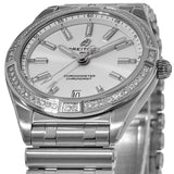 Breitling Chronomat 32 Diamonds White Dial Silver Steel Strap Watch for Women - A77310591A1A1