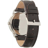 Guess Wafer Quartz White Dial Brown Leather Strap Watch For Men - W70016G2