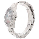 Guess G Twist Diamonds Silver Dial Silver Steel Strap Watch For Women - W1201L1