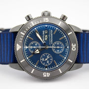 Breitling Superocean Heritage Chronograph 44 Outerknown Blue Dial Blue NATO Strap Watch for Men - M133132A1C1W1
