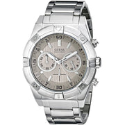 Guess Jolt Chronograph Grey Dial Silver Steel Strap Watch for Men - W0377G1