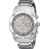 Guess Jolt Chronograph Grey Dial Silver Steel Strap Watch for Men - W0377G1