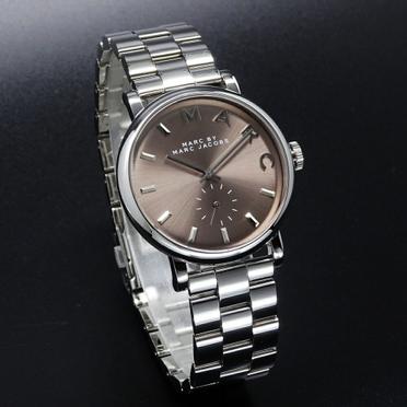 Marc Jacobs Baker Brown Dial Silver Steel Strap Watch For Women