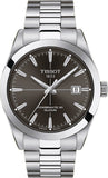 Tissot Gentleman Powermatic 80 Silicium Black Dial Silver Steel Strap Watch For Men - T127.407.11.061.01