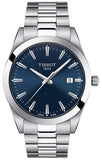 Tissot Gentleman Blue Dial Silver Steel Strap Watch For Men - T127.410.11.041.00
