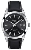 Tissot Gentleman Powermatic 80 Silicium Black Dial Jam Tangan Tali Kulit Hitam Untuk Pria - T127.407.16.051.00
