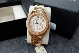 Bulova Crystal Silver Dial Rose Gold Steel Strap Watch for Women - 97N101