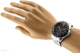 Tommy Hilfiger Luke Chronograph Quartz Black Dial Silver Steel Strap Watch for Men - 1791104