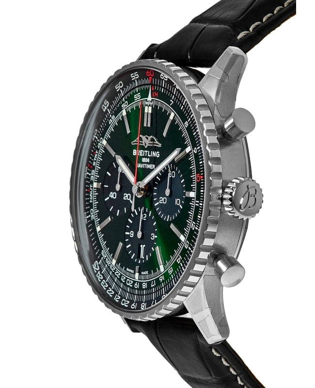 Breitling Navitimer B01 Chronograph 46 Blackeye Grey Dial Black Leather  Strap Limited Edition Watch | 46mm | UB01371A1B1P1