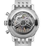 Breitling Navitimer B01 Chronograph 43 Black Dial Silver Steel Strap Watch for Men - AB0138211B1A1