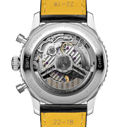 Breitling Navitimer B01 Chronograph 43 Silver Dial Black Leather Strap Watch for Men - AB0138241G1P1