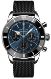 Breitling Superocean Heritage B01 Chronograph 44 Blue Dial Black Mesh Bracelet Watch for Men - AB0162121C1S1