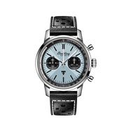 Breitling Top Time B01 Triumph Blue Dial Black Leather Strap Watch for Men - AB01764A1C1X1