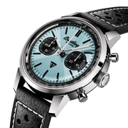 Breitling Top Time B01 Triumph Blue Dial Black Leather Strap Watch for Men - AB01764A1C1X1