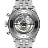 Breitling Super Avi B04 Chronograph GMT 46 P-51 Mustang Black Dial Silver Steel Strap Watch for Men - AB04453A1B1A1