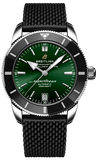 Breitling Superocean Heritage B20 Automatic 42 Green Dial Black Mesh Bracelet Watch for Women - AB2010121L1S1