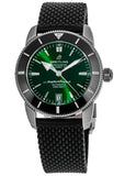 Breitling Superocean Heritage B20 Automatic 42 Green Dial Black Mesh Bracelet Watch for Women - AB2010121L1S1