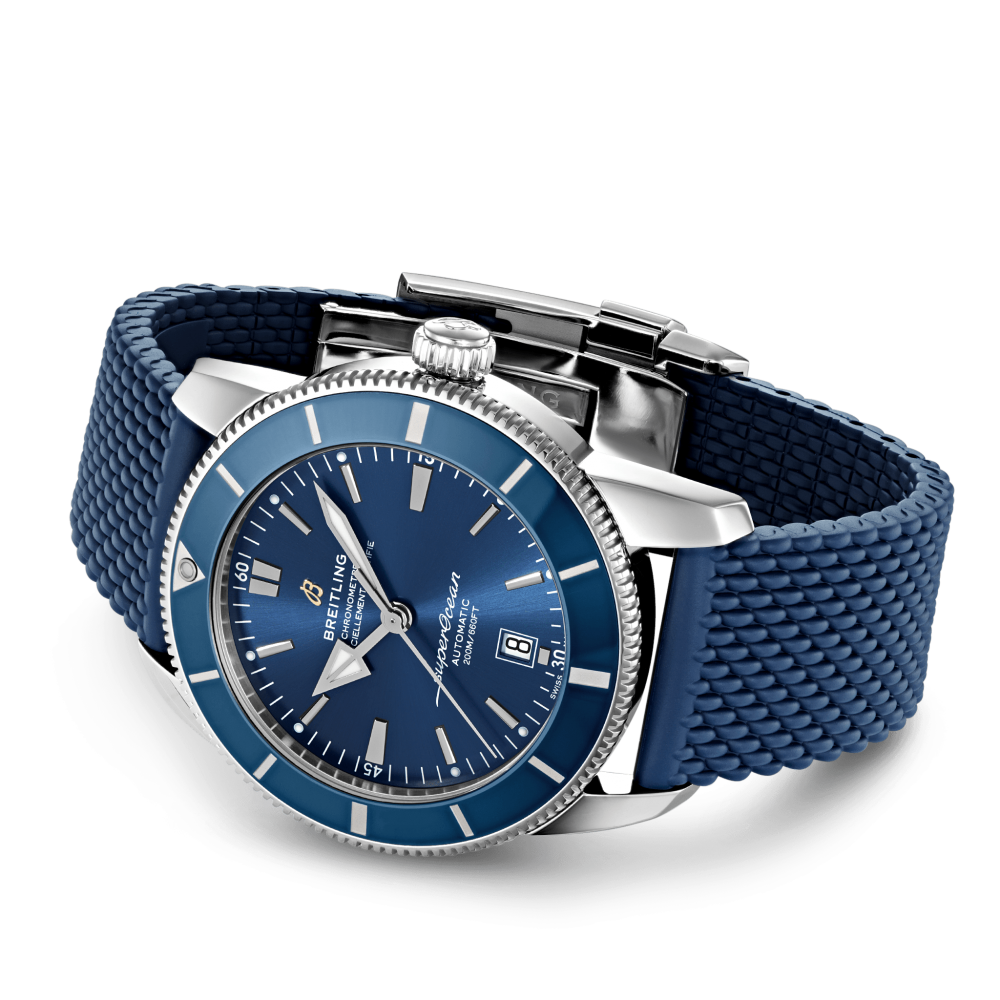 Breitling Superocean Heritage B20 Automatic 46 Blue Dial Blue Mesh