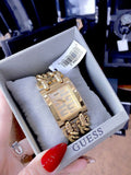 Guess Mod G Gold Dial Gold Steel Strap Watch for Women - GW0294L2