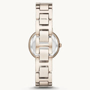 Fossil Virginia Pink Dial Pink Steel Strap Watch for Women - ES4482