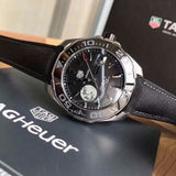 Jam Tangan Tag Heuer Aquaracer Calibre 5 Moon Black Dial Black Nylon Strap untuk Pria - WAY201J.FC6370