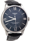 Jam Tangan Pria Tissot Chemin Des Tourelles Powermatic 80 Black Dial Black Leather Strap - T099.407.16.058.00