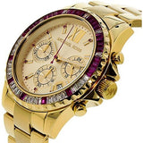 Michael Kors Everest Chronograph Gold Dial Gold Steel Strap Watch for Women - MK5871