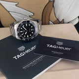 Tag Heuer Aquaracer Professional 300 Automatic Black Dial Silver Steel Strap Watch for Men - WBP201A.BA0632