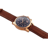 Guess Persuit Chronograph Blue Dial Brown Leather Strap Watch for Men - W0500G1