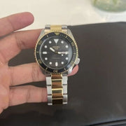 Seiko 5 Sports Automatic Special Creation Black Dial Two Tone Steel Strap Watch For Men - SRPK22