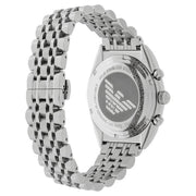 Emporio Armani Franco Black Dial Silver Steel Strap Watch For Men - AR0373