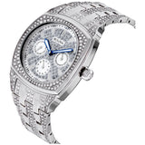 Bulova Crystal Collection Phantom Silver Dial Silver Steel Strap Watch for Men - 96C002