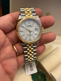 Rolex Datejust 36mm White Dial Two Tone Jubilee Bracelet Watch for Women - M126233-0019