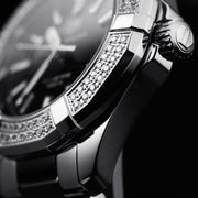 Tag Heuer Aquaracer Quartz Diamonds Black Dial Two Tone Steel Strap Watch for Men - WAY131E.BA0913
