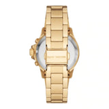 Michael Kors Everest Chronograph White Dial Gold Steel Strap Watch For Women - MK7212