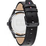 Tommy Hilfiger Austin Black Dial Black Leather Strap Watch for Men - 1791638