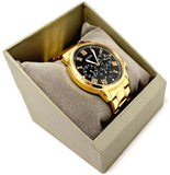 Guess Hendrix Multifunction Black Dial Gold Steel Strap Watch for Men - W1309G2