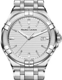 Maurice Lacroix Aikon Date White Dial Silver Steel Strap Watch for Men - AI1008-SS002-131-1