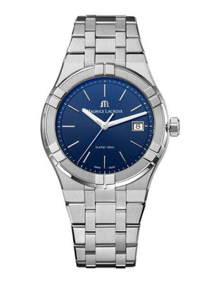 Maurice Lacroix Aikon Date Blue Dial Silver Steel Strap Watch for Men - AI1108-SS002-430-1