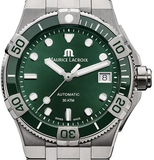 Maurice Lacroix Aikon Venturer Green Dial Silver Steel Strap Watch for Men - AI6057-SSL52-630-1