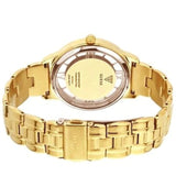 Guess Analog Diamonds Silver Dial Gold Steel Strap Watch For Women - W1013l2