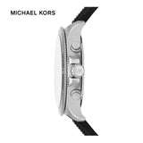 Michael Kors Dylan Chronograph Black Dial Black Rubber Strap Watch For Men - MK8903