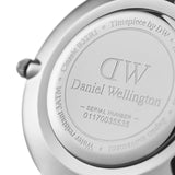 Daniel Wellington Classic Petite Bondi Black Dial White Leather Strap Watch For Women - DW00100284